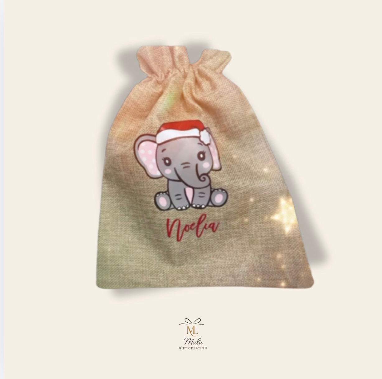 Personalisiertes Jutesäckli mit Name – Geschenkbeutel individuell