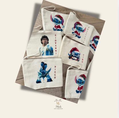 Personalisiertes Jutesäckli mit Name – Geschenkbeutel individuell