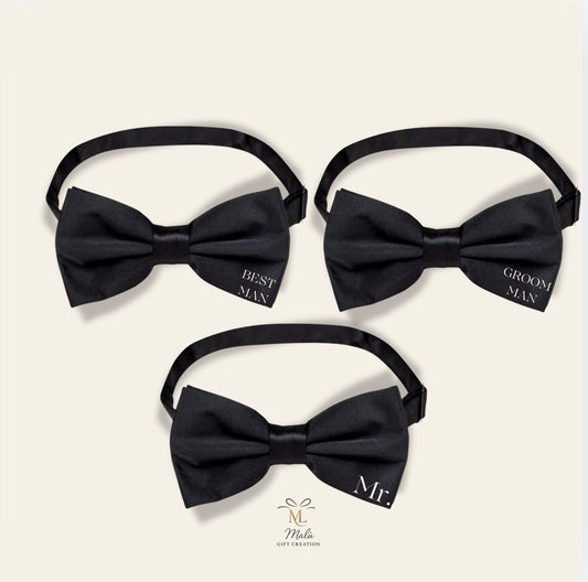 Fliege mit Stecktuch für Bräutigam & Trauzeugen – Personalisiert