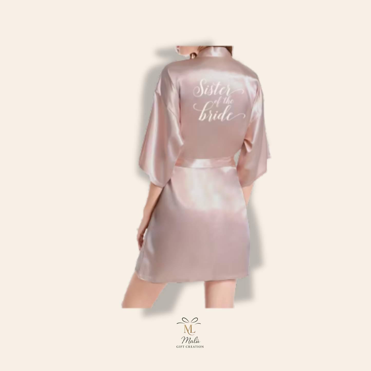 Bridesmaid Morgenmantel aus Satin