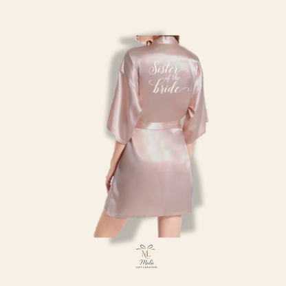 Bridesmaid Morgenmantel aus Satin
