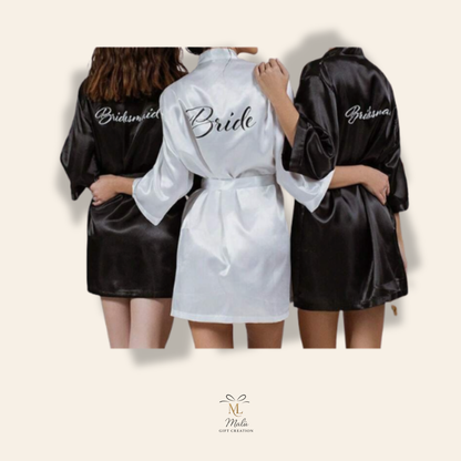 Bridesmaid Morgenmantel aus Satin