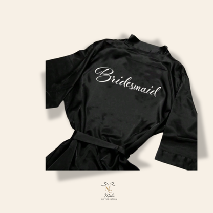 Bridesmaid Morgenmantel aus Satin
