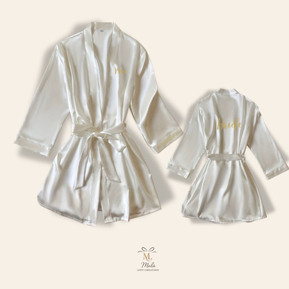 Bridesmaid Morgenmantel aus Satin