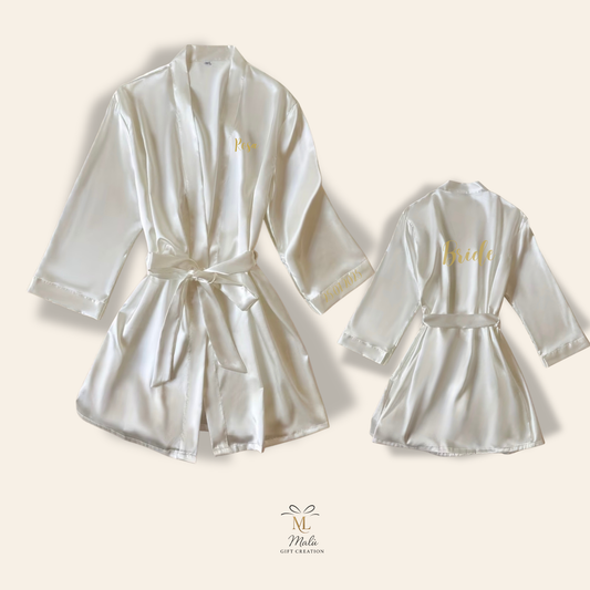 Bridesmaid Morgenmantel aus Satin